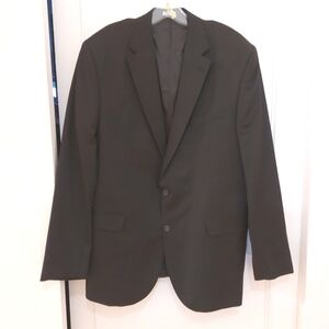 Joseph abboud 100% wool Reda super 110's black blazer suit size 46L